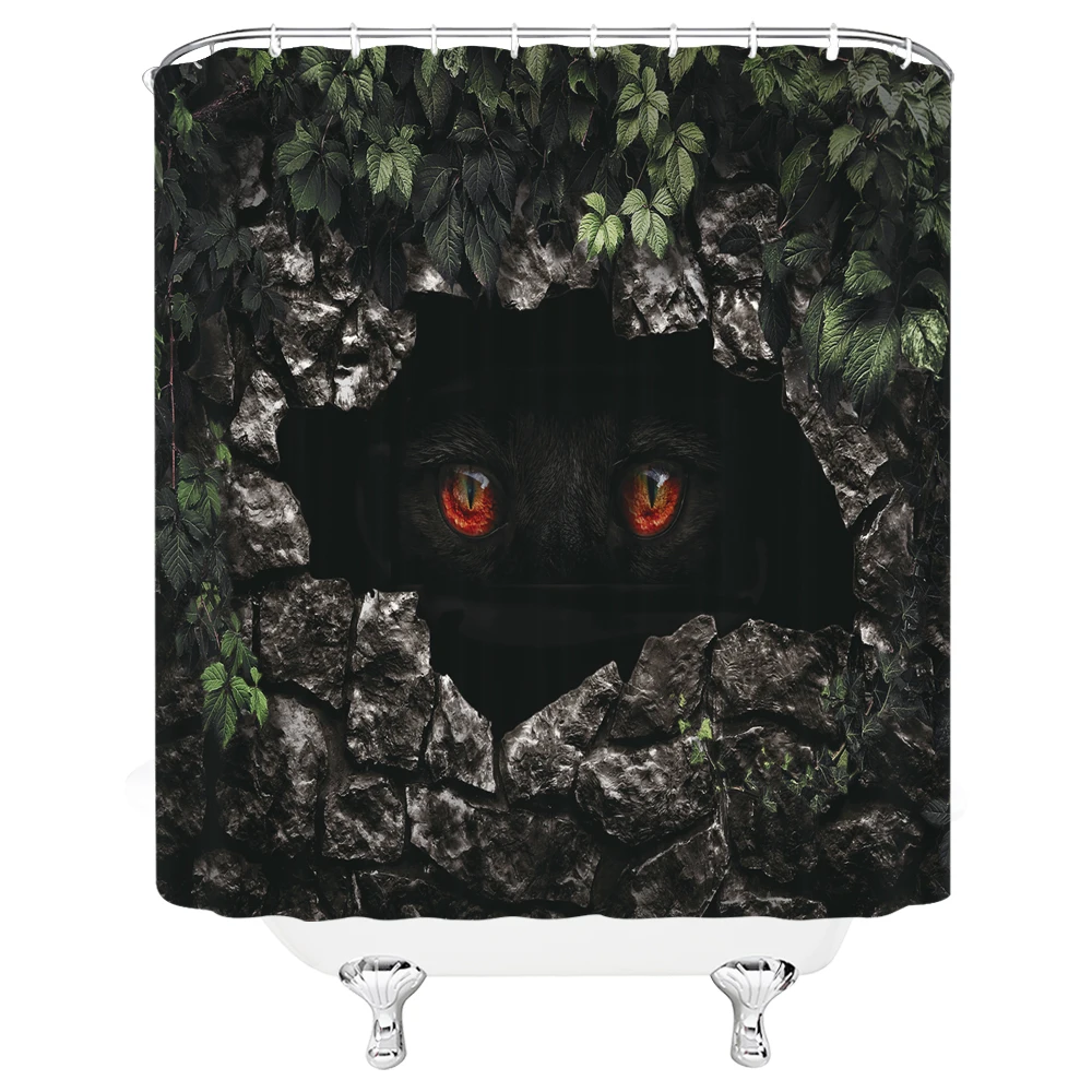 Elephant Dog Shark Bathroom Shower Curtains Animal Bath Curtain Waterproof Polyester Cloth 3d Printed Screen Home Decor | Дом и сад