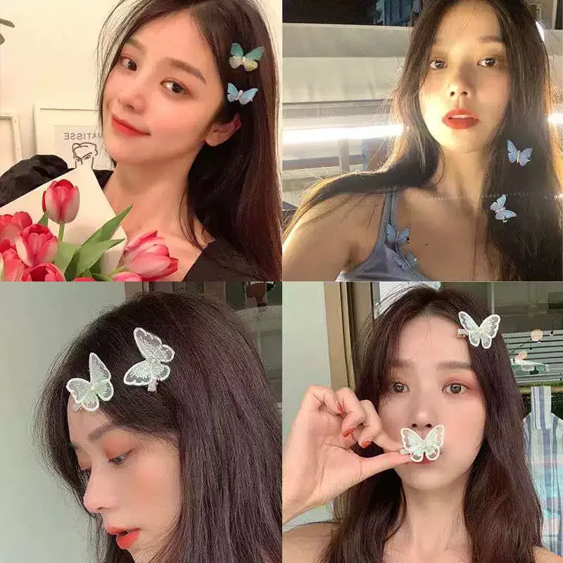 3d с соской клип платье вышивкой принтом в виде бабочки ветра заколки для волос