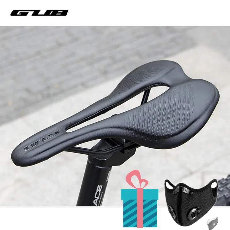 

GUB Lightweight Cycling Saddle Men Breathable Shockproof Black Bike Cushion Spare Accessories Racing Seat Mat Bicycle Saddle