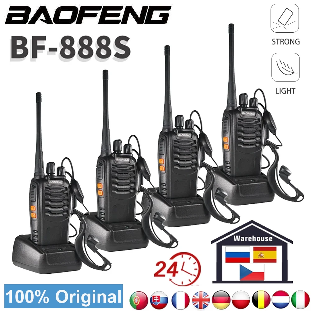 

Портативная рация Baofeng BF-888S UHF 400-470 МГц, 2/4 шт., двухстороннее Любительское радио дальнего действия 5 Вт, ручное переговорное устройство bf888S