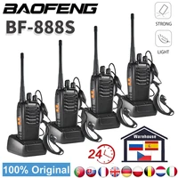 24pcs baofeng bf 888s uhf 400 470 mhz handheld walkie talkie long range two way ham radio 5w handheld interphone bf888s