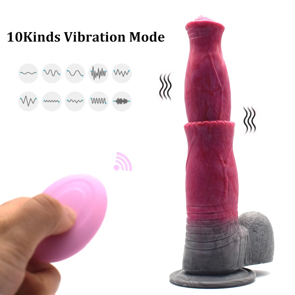 QKKQ Horse Huge Wireless Control Vibrator Animal Fantasy Dildos Fake Penis Female Vibrator Masturbators Sex Toys for Adults 18
