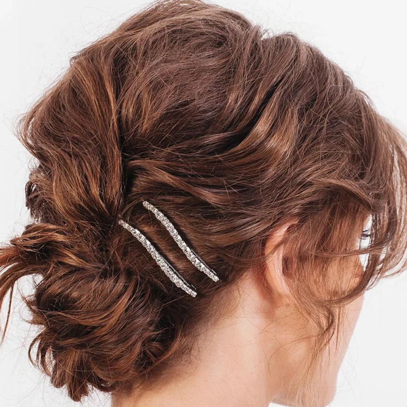 Новинка 2 шт./компл. Стразы заколки для волос женщин девушек шпильки Бобби заколка