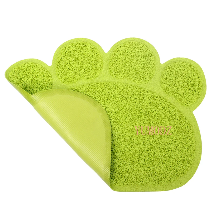 30 см * 40 домашних собак Щенок Кот кормления коврик Симпатичные paw ПВХ кровать для