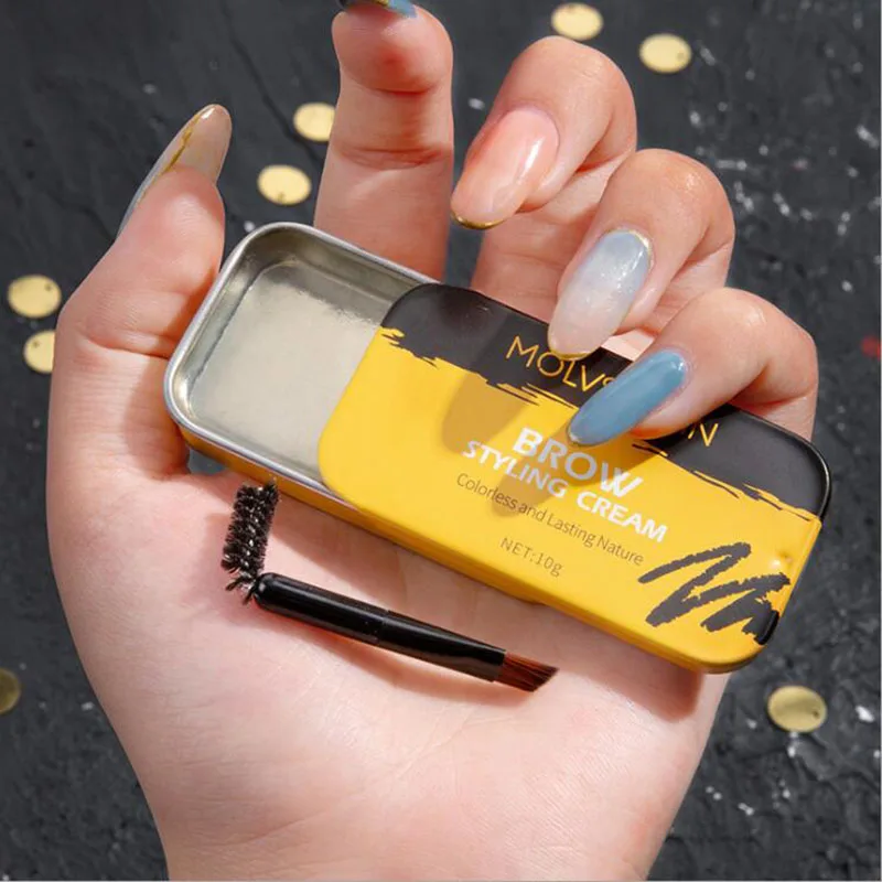 

Крем для укладки бровей, нюдовый макияж, бесцветный прозрачный крем для бровей, стойкий гель для укладки бровей, воск для бровей, 1 шт.