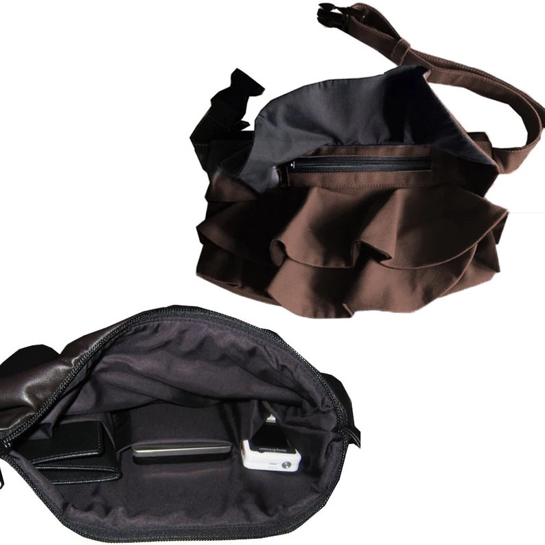 Холщовые сумки с оборками и цветочным принтом для женщин девушек забавная