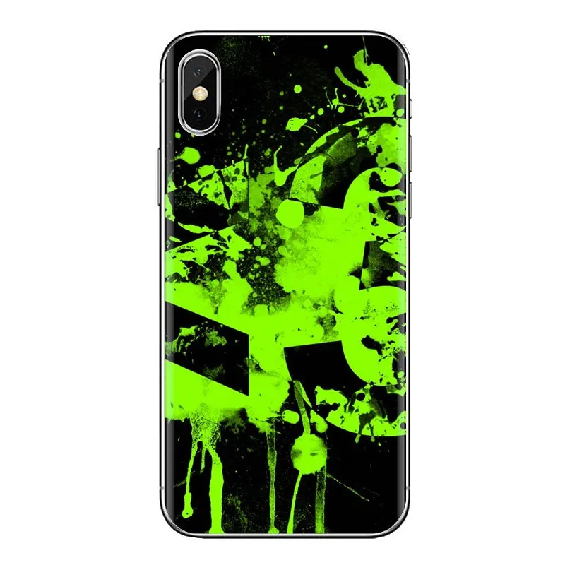 Черный и салатовый зеленый мягкий прозрачный чехол для iPhone XS Max XR X 4 4s 5 5S 5C SE 6 6S 7 8