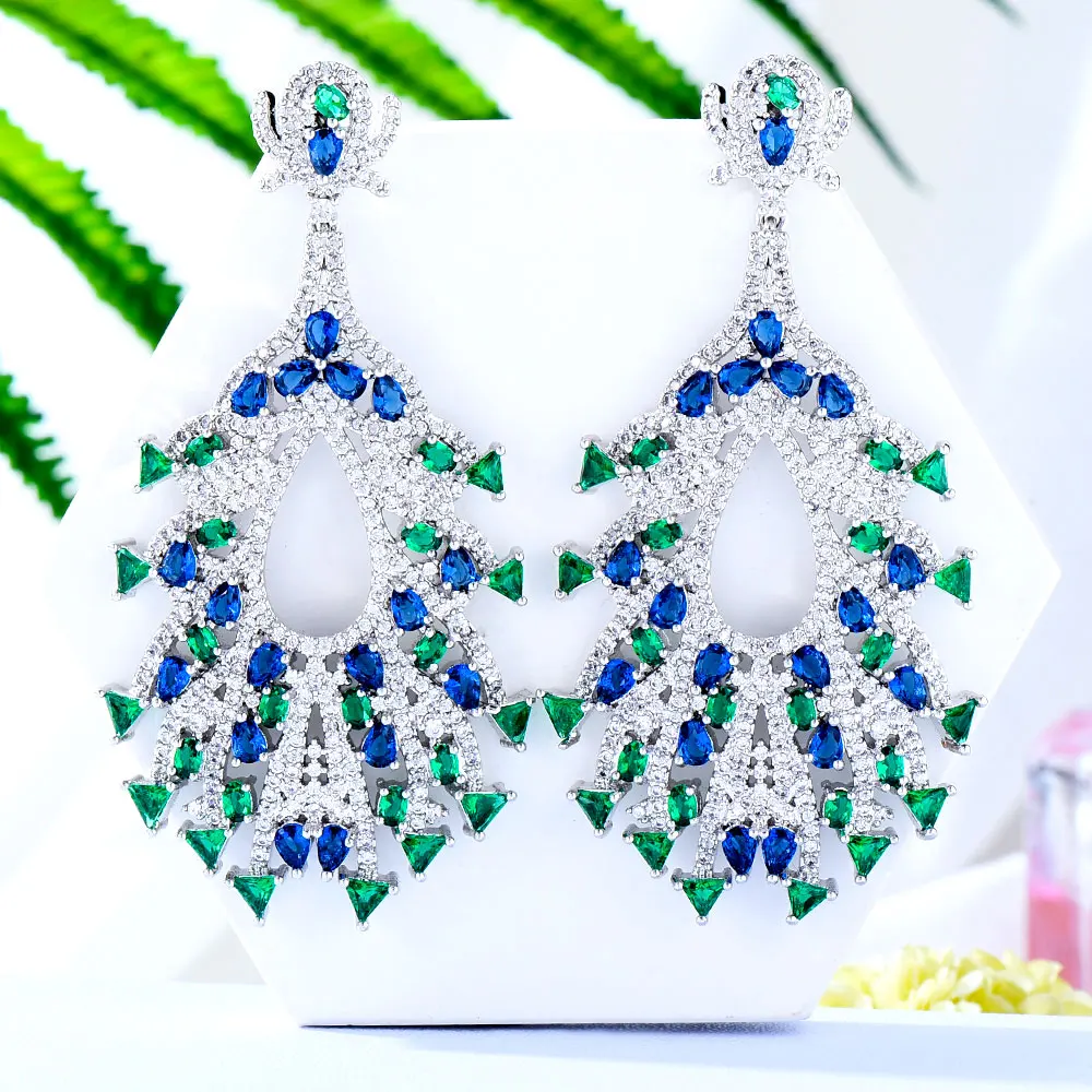 

GODKI New Trendy Luxury Dangle Earrings For Women Wedding Party Indian Dubai Bridal Jewelry boucle d'oreille femme Gift 2022