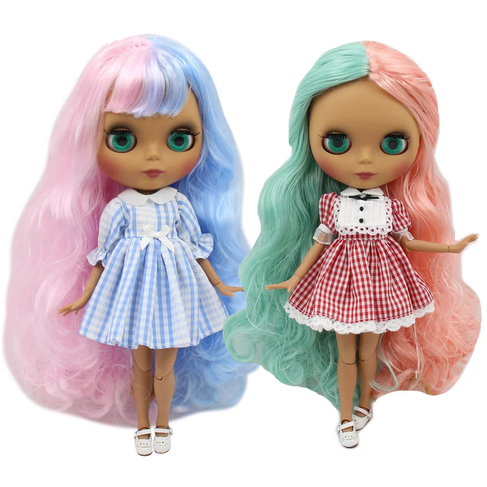 Ледяной DBS Blyth 1/6 bjd 30 см из черной кожи Матовые куклы с Совместное тела цвет волос