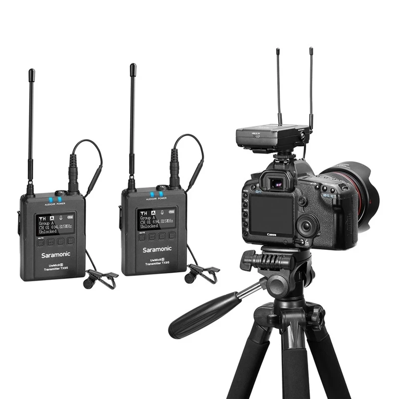 Saramonic UwMic9S Kit1/2 UHF двойная Беспроводная микрофонная система для камер Canon Nikon Sony DSLR