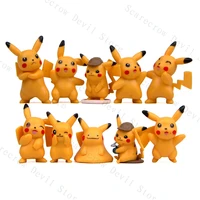 10pcsset pokemon toy models anime figures pikachu dolls collection kawaii fashion action toys for children cute decoration