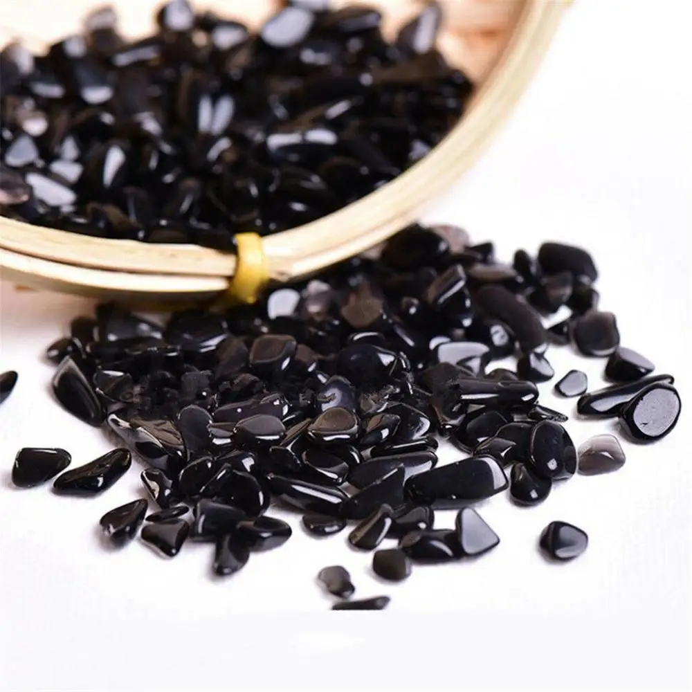 Недорогой Товар Черные искусственные обсидиановые камни для очистки|Камни| |