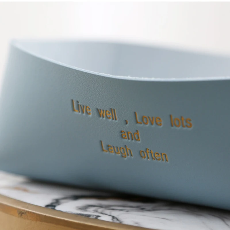 Ins скандинавский кожаный Простой Настольный лоток для хранения ключей коробка