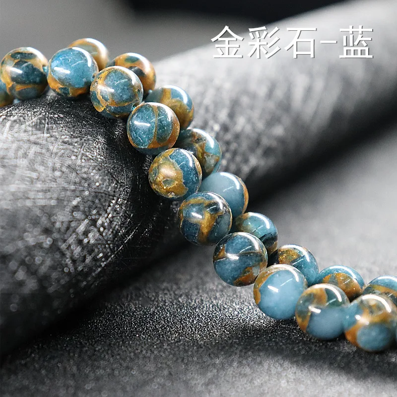 

Natural stone Tanzania gold color stone beads handmade DIY accessories accessories semi-finished button beads loose beads