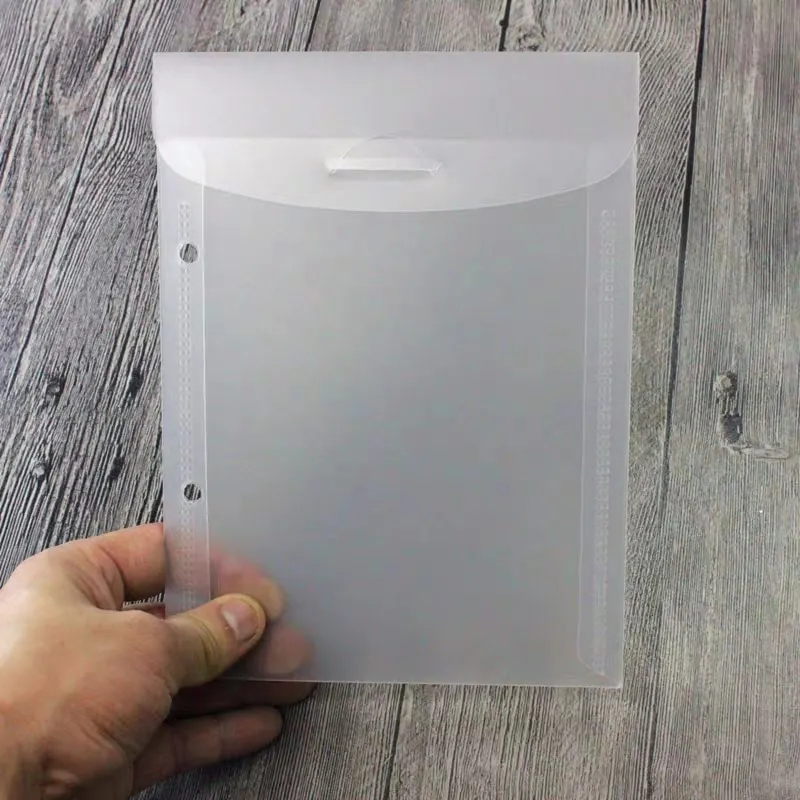 Прозрачная цветная пластиковая сумка для хранения А5 10 шт. 2 отверстия |