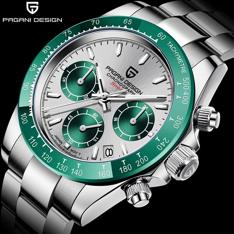 

PAGANI DESIGN Top Brand Luxury Mens Watches Stainless Steel 100M Waterproof Wristwatch Sports Watch Male Military Watch For Men