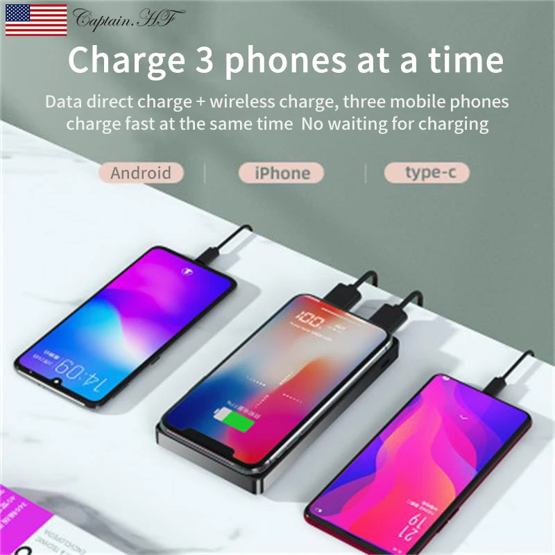 Аккумулятор Captain Power Bank 20000 mAh|Беспроводные зарядные устройства| |