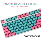10487 клавиши PBT Miami двухцветная подсветка механическая клавиатура колпачок универсальная Колонка для Ikbc Cherry MX механическая клавиатура