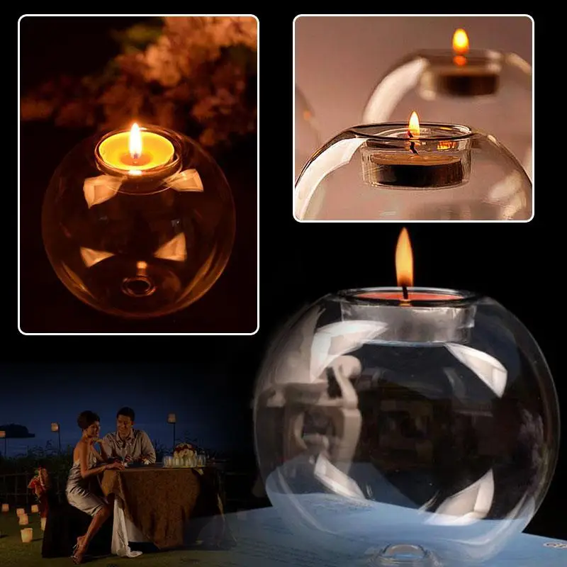 Стеклянная свеча стеклянная подставка для украшения стола|Вазы| |