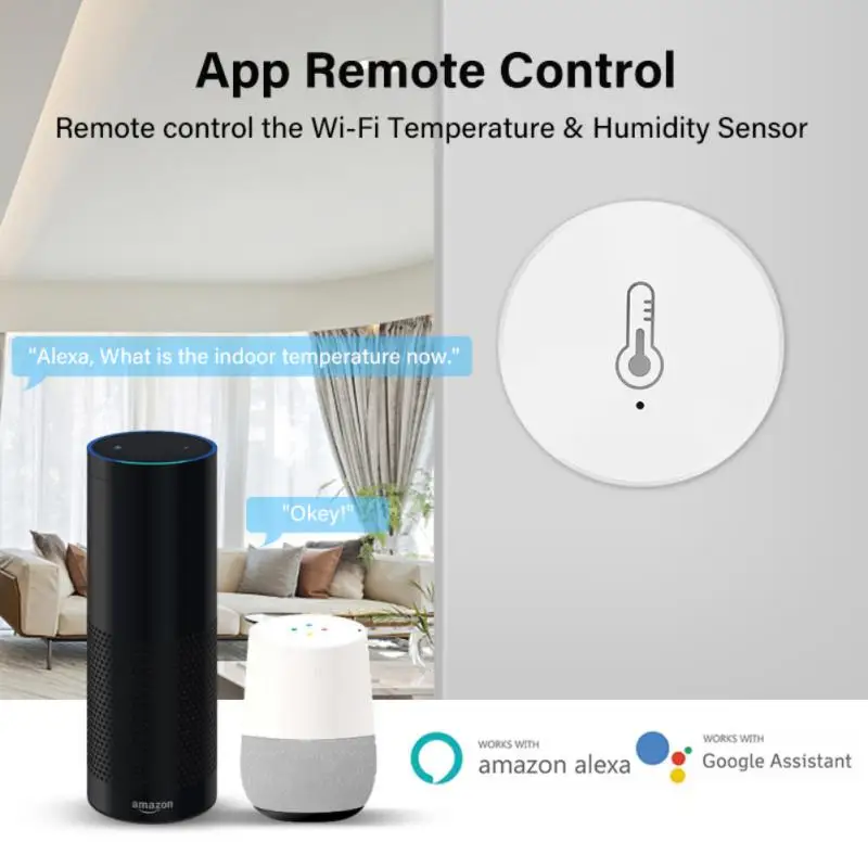 

Tuya ZigBee 3.0 Smart Temperature Humidity Sensor Powered Security Work With Alexa Google Home SmartLife/Tuya App Control