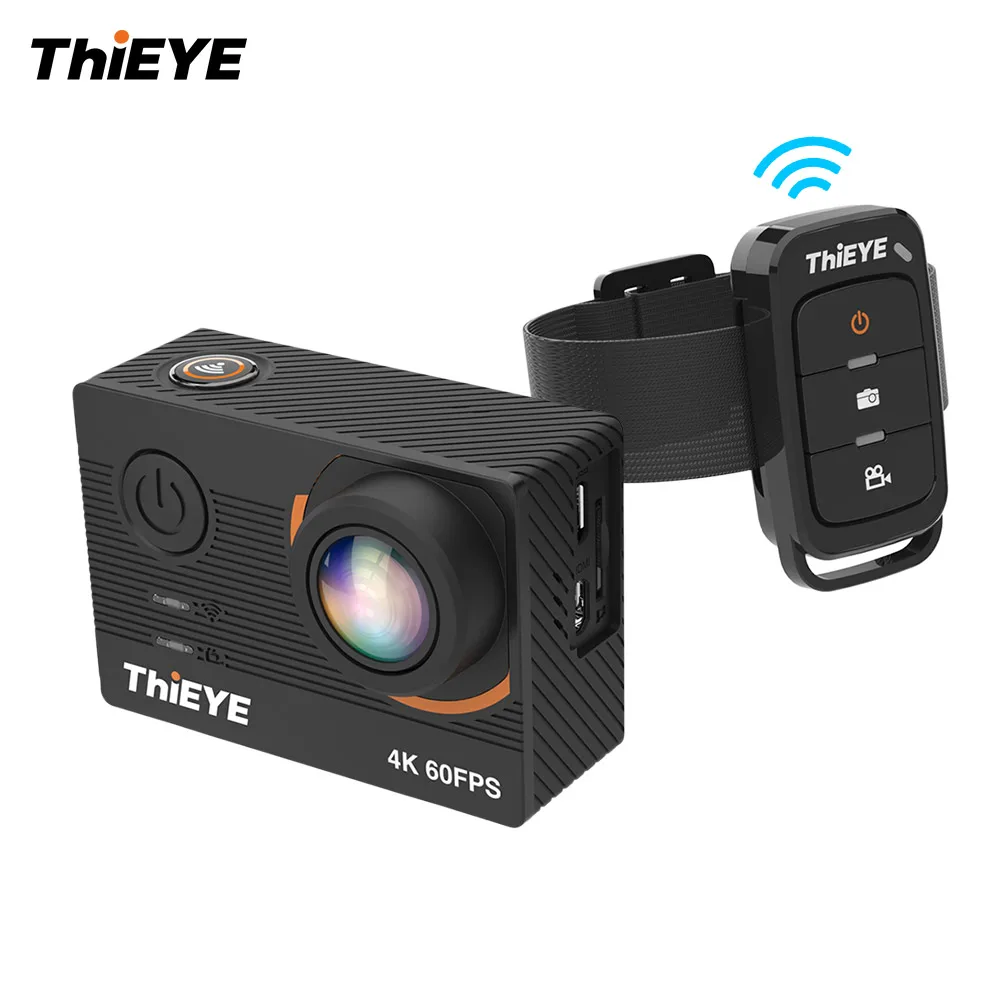 Tieye T5 Pro 4 K/60FPS " ЖК-сенсорный экран Спортивная Экшн-камера 20MP стабилизация видео прямая трансляция WiFi Пульт дистанционного управления