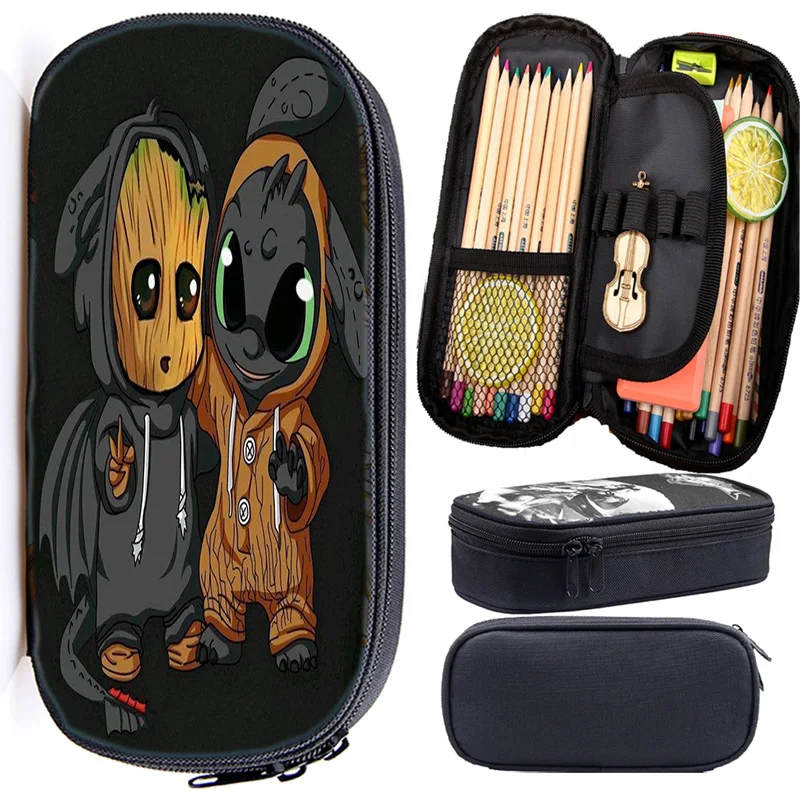 

Cute Cartoon Stitch Pencil Case Boys Anime Zipper Pencil Box Stationery Storage Bags Kids stitch Pen Bag Girls Cosmetic Cases