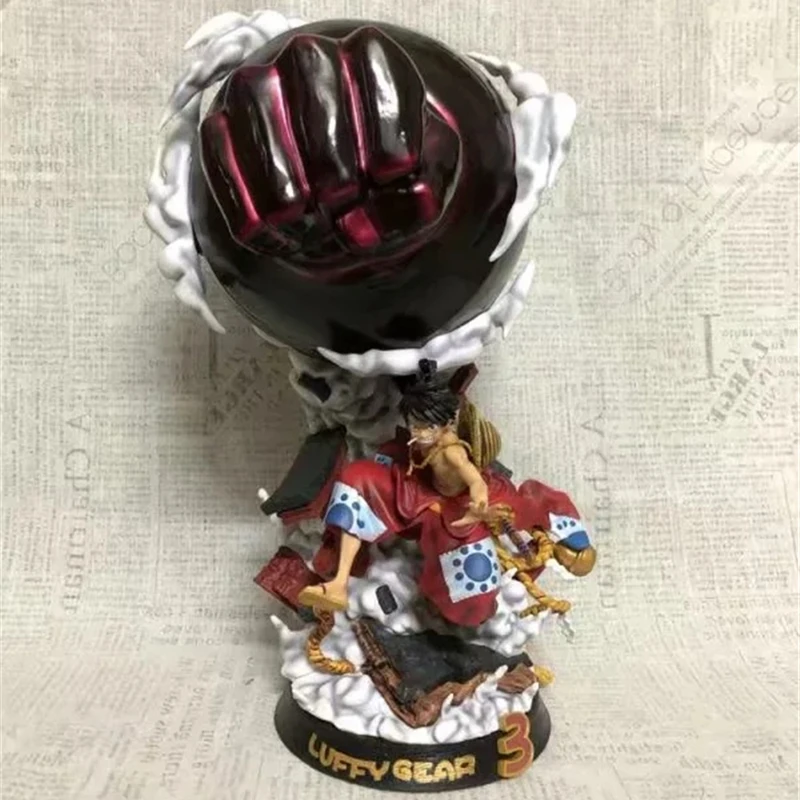 

Аниме One Piece кимоно обезьяна Д. Луффи Экипировка третий 3 святой человек GK статуя ПВХ фигурка Коллекционная модель детские игрушки кукла пода...