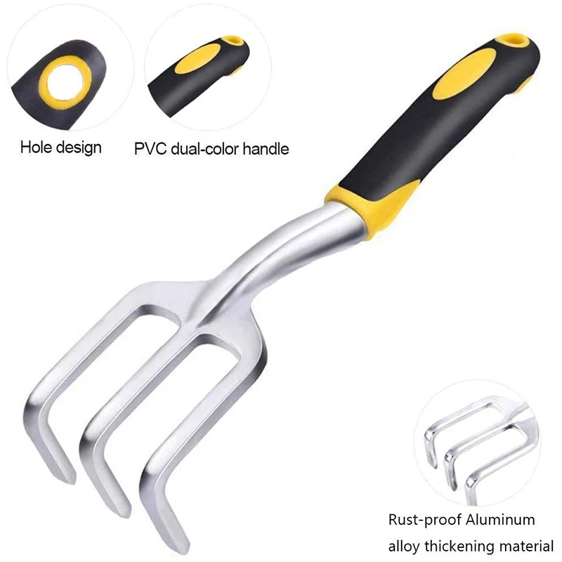

Garden Tool Set 5 Piece Aluminum Gardening Tools Kit with Gloves, Pruning Shear, Rake, Shovel & Trowel Heavy Duty