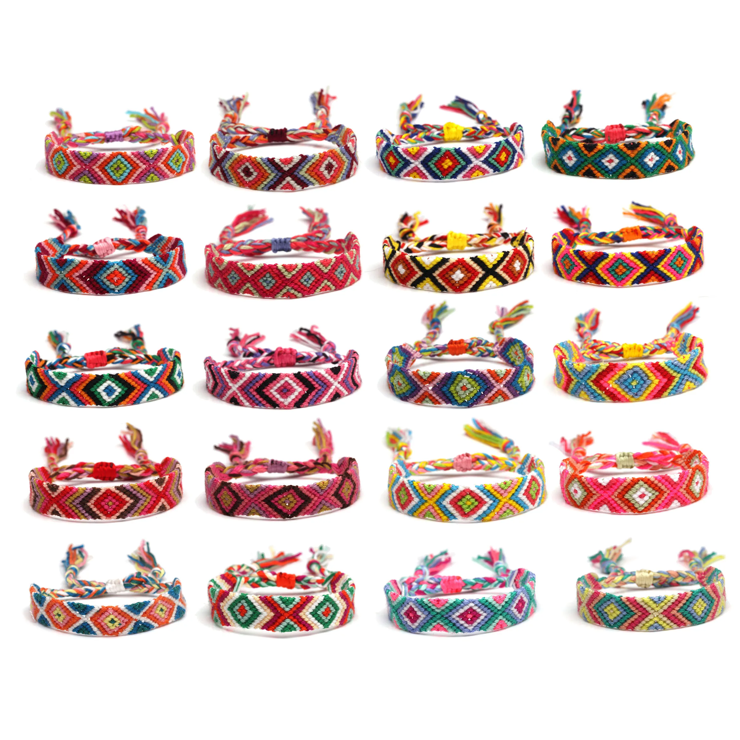 Регулируемый плетеный браслет дружбы Злого Глаза женский и мужской хиппи