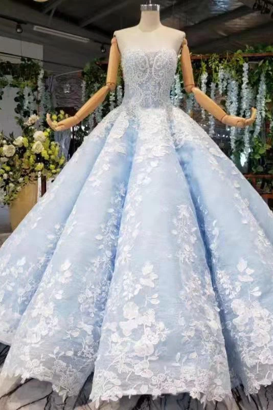 

2020 new TikTok online red Court luxury wedding dress shoulder luxury large tail wedding dress 99443