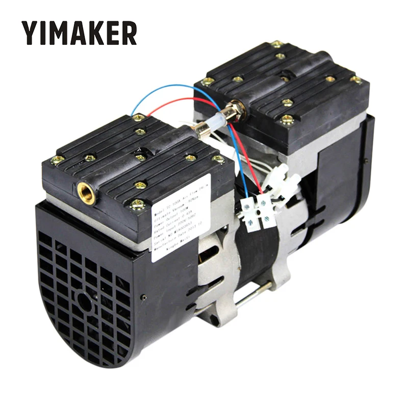 YIMAKER 110 V/220 V микро вакуумный насос с двойной головкой безмасляная мембранная вакуумная помпа 100W 60HZ 24L/MIN 30L/MIN для медицинских