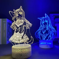 nekopara led night light for bedroom decor gift nightlight anime waifu table 3d lamp nekopara