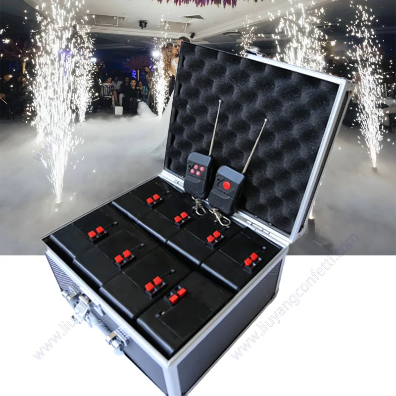 Pyrotechnic Firing System Cold Firework D08 Remote Control Wireless 8 Cues Stage Wedding Equipment Pyro Fountain Base Machine DJ