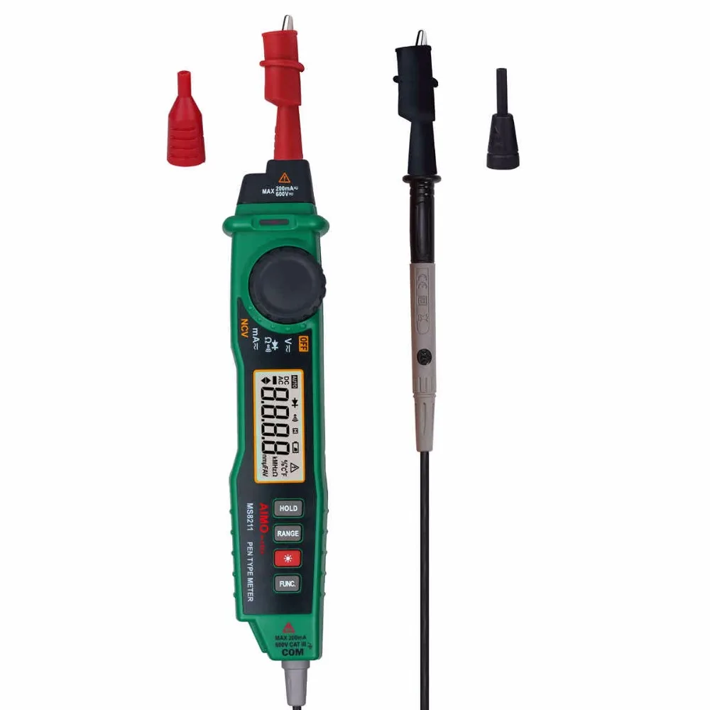 MASTECH MS8211 Бесконтактный цифровой мультиметр ручка-Тип Бесконтактный детектор напряжения переменного тока Автоматический диапазон тестовый зажим