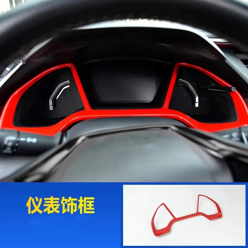 Для Honda Civic Type R 2016 2017 1 шт. красная хромированная быстрая Центральная крышка