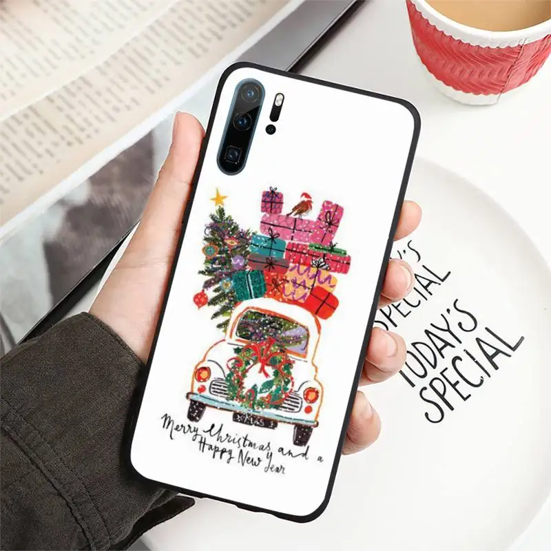 

Merry Christmas New Year gift Phone Case For Huawei P40 P20 P30 lite Pro P Smart 2019 Mate 40 20 10 Lite Pro Nova 5t