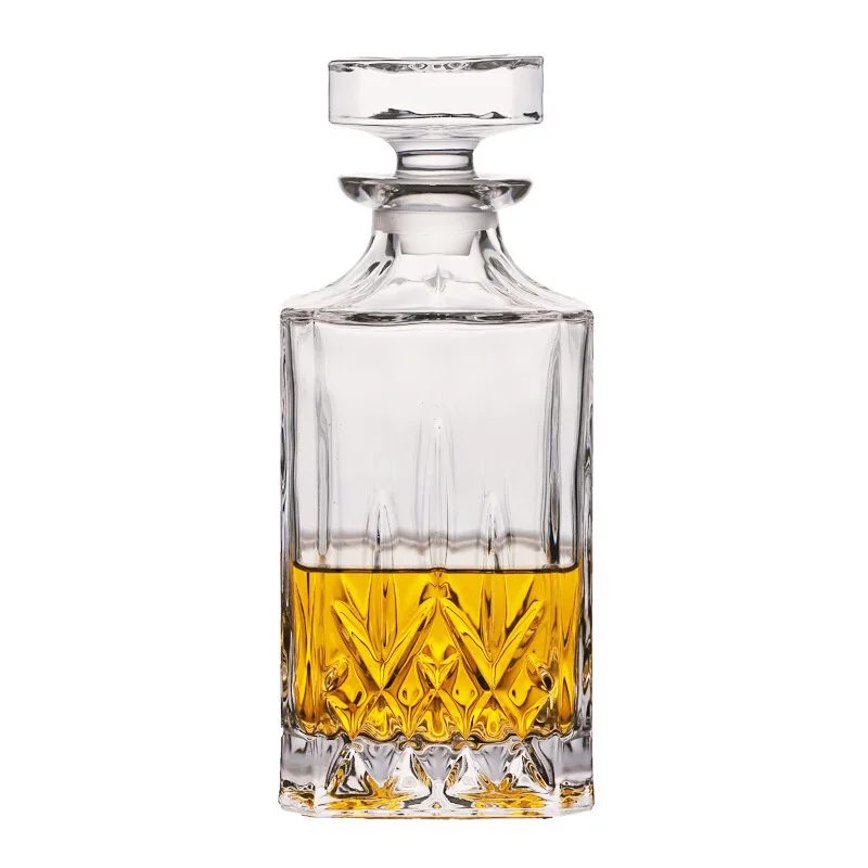 

luxury lead-free whiskey decanter set with 6 Pcs whiskey wine glass for Alcohol Bourbon Scotch 7 Pcs Set 0902-11