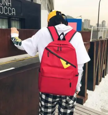 Красный Mochila, новинка, мужской и женский рюкзак с монстром, рюкзак, Студенческая сумка, рюкзак для отдыха, дорожная сумка - Цвет: Красный