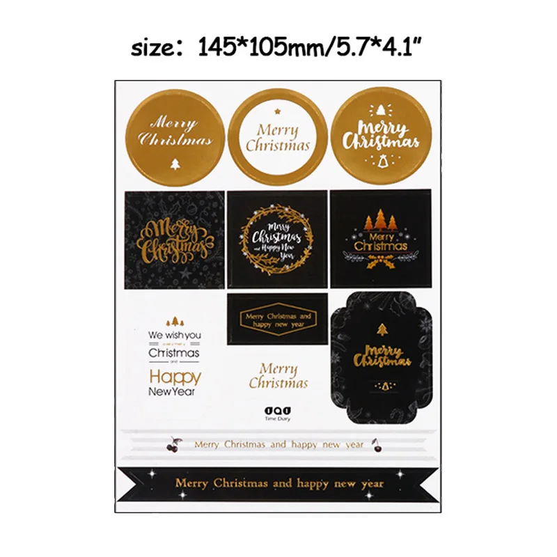 2sheet Stickers Рождественский Адвент-календарь 1-24 цифры наклейка s Рождественская бумажная наклейка-календарь Navidad Kerst украшение для дома натальные поставки - Цвет: 2sheet Stickers