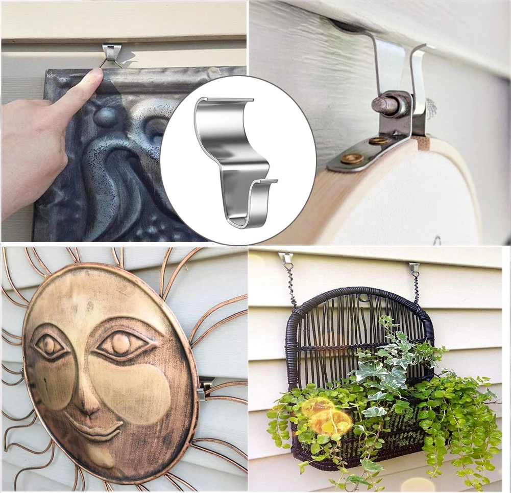 

High-quality Polishing Siding Curved Design Buckle Firmly Punch-free Hanging Tools Stainless Steel Hook