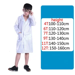 Children cosplay science white lab clothes experimental protection special class uniform cosplay doc