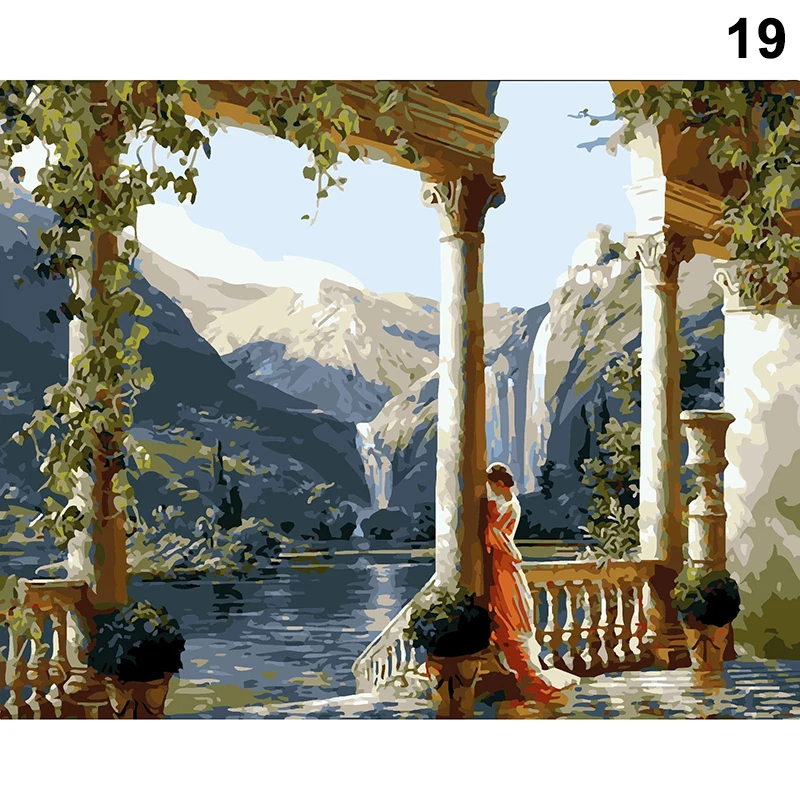 

Paris Street Art DIY Painting By Numbers Handpainted Canvas Painting Home Wall Art Picture Home Decor