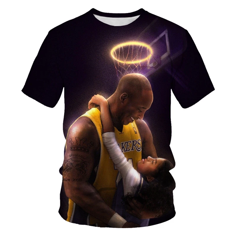 

3D printing men and women all-match net red super fire T-shirt basketball jersey summer loose large size O-neck short sleeve