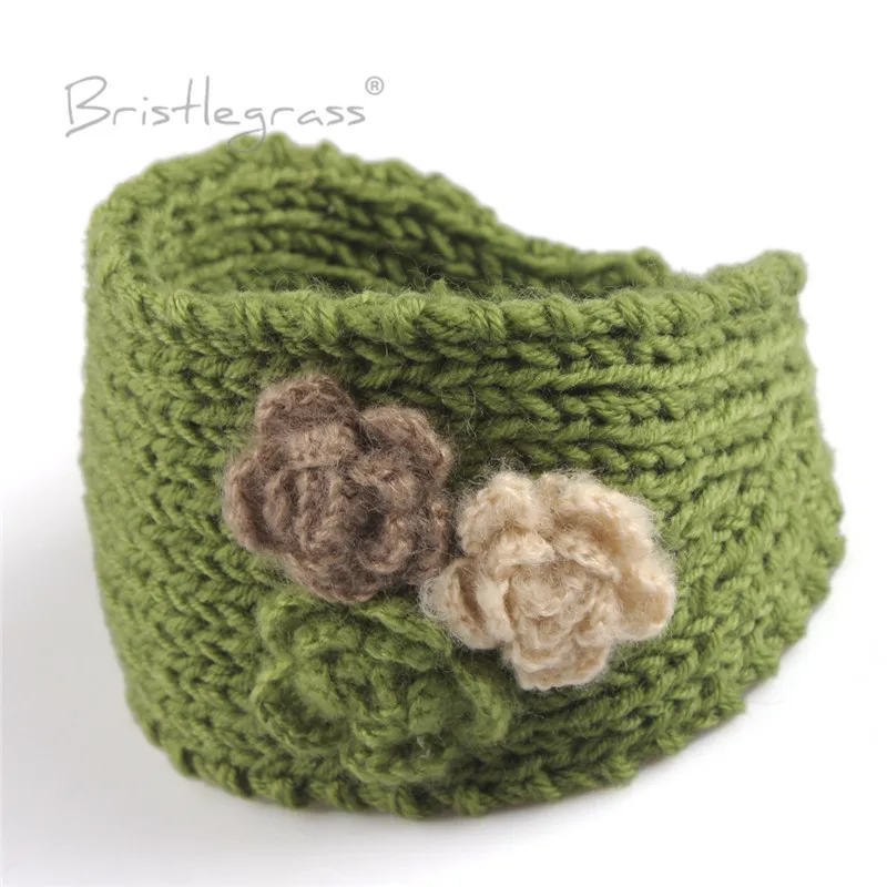 BRISTLEGRASS женские зимние леггинсы для девочек с цветочным узором вязанное крючком