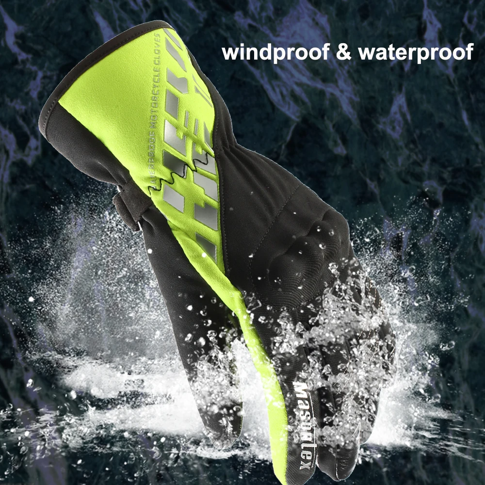 Зимние Мотоциклетные Перчатки MASONTEX теплые ветрозащитные водонепроницаемые