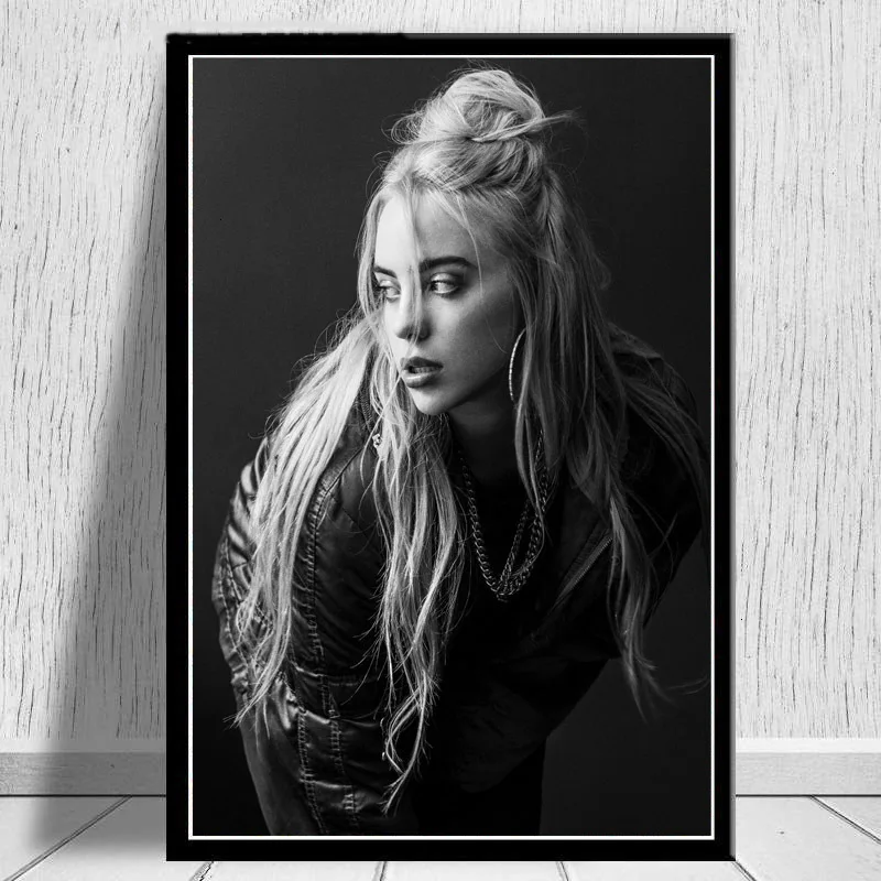 Горячая Billie Eilish музыкальная певица поп-звезда плакаты и принты картины на стене холст живопись декоративная домашний декор Куадрос