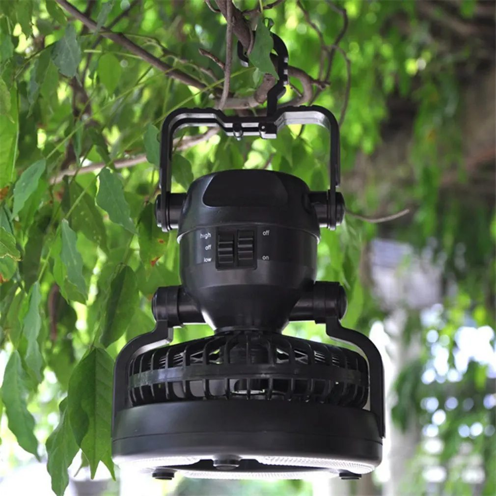 Camping Ceiling Fan Light Portable Hanging Flashlight 18LED Lantern Battery Power/USB Rechargeable Tent Lamp | Бытовая техника