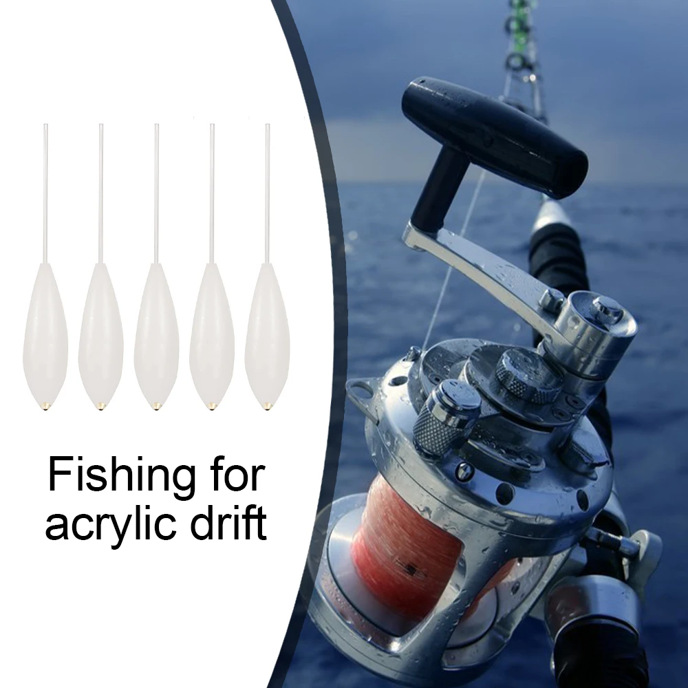 

5pcs Acrylic Fishing Float Bobbers Upward Float Bombarda Fishing Float 15/20/25/30/40/50g Sbirolino Sea Lure Fishing Float Tool
