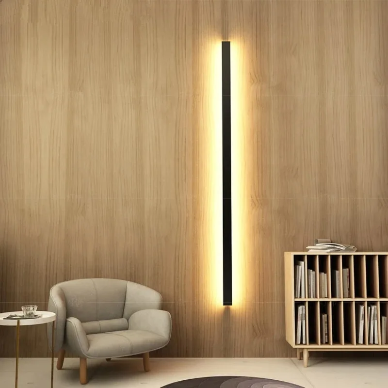 

Modern Minimalism Long Strip Wall Lamp Nordic LED Wall Light Living Room Bedroom Bedside Wandlamp Stairs Wall Sconce Luminaire