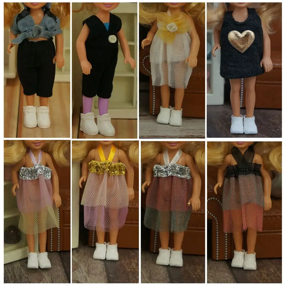 

10-15cm Kids Gift Toy Newest DIY Girl Clothes Doll Accessories Dolls Dress Casual Wear